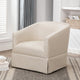 Elm Skirted Swivel Chair, Linen