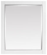 Avanity 28" Mirror For Allie/Austen, White With Brushed Silver Trim