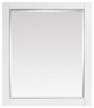 Avanity 28" Mirror For Allie/Austen, White With Brushed Silver Trim