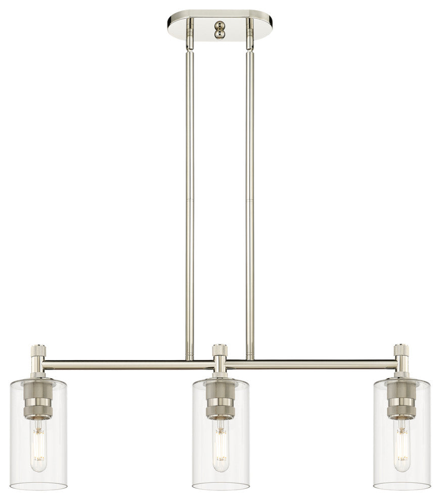 Crown Point 3 30.5" Island Lighting Polished Nickel