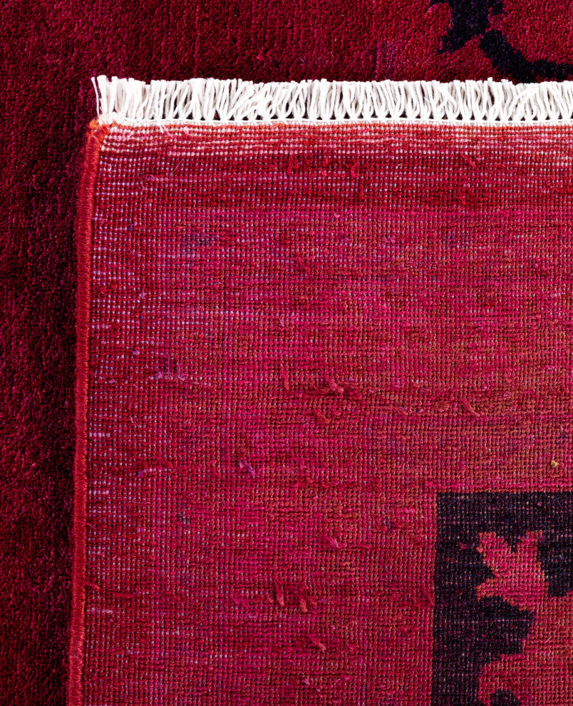 Overdyed One-of-a-Kind Hand-Knotted Area Rug Red, 10' 0" x 13' 8"