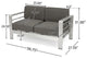 Coral Bay Outdoor Aluminum Khaki Chat Set With Fire Table, Light Gray