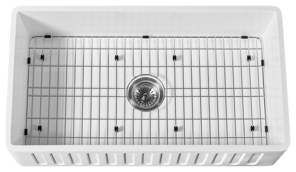 Single Bowl Solid Surface Reversible Kitchen Sink, 33"