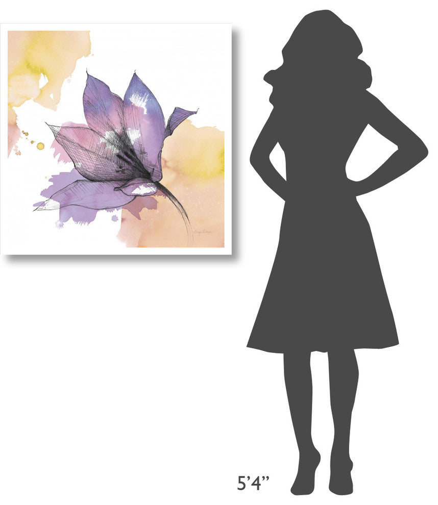 "Watercolor Graphite Flower IX" Digital Paper Print by Avery Tillmon, 32"x32"