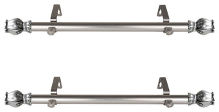 Nichole Side Curtain Rods 12-20", Satin Nickel