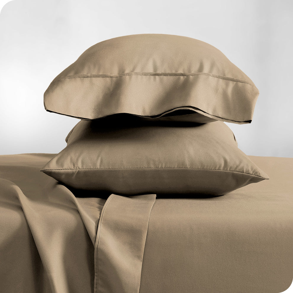 Bare Home Microfiber Pillowcases - Set of 2, Taupe, Standard