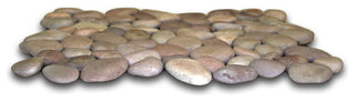 Hand-Sorted Berry Pebble Tile, 12x12 Mesh, Ideal for Showers & More
