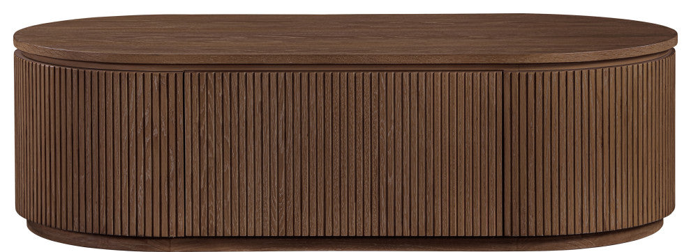 Moana Wood Storage Coffee Table, Brown, 52" W X 26" D