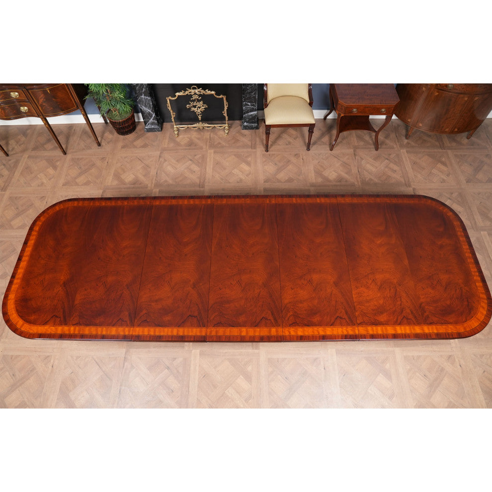 Banded Mahogany Dining Table