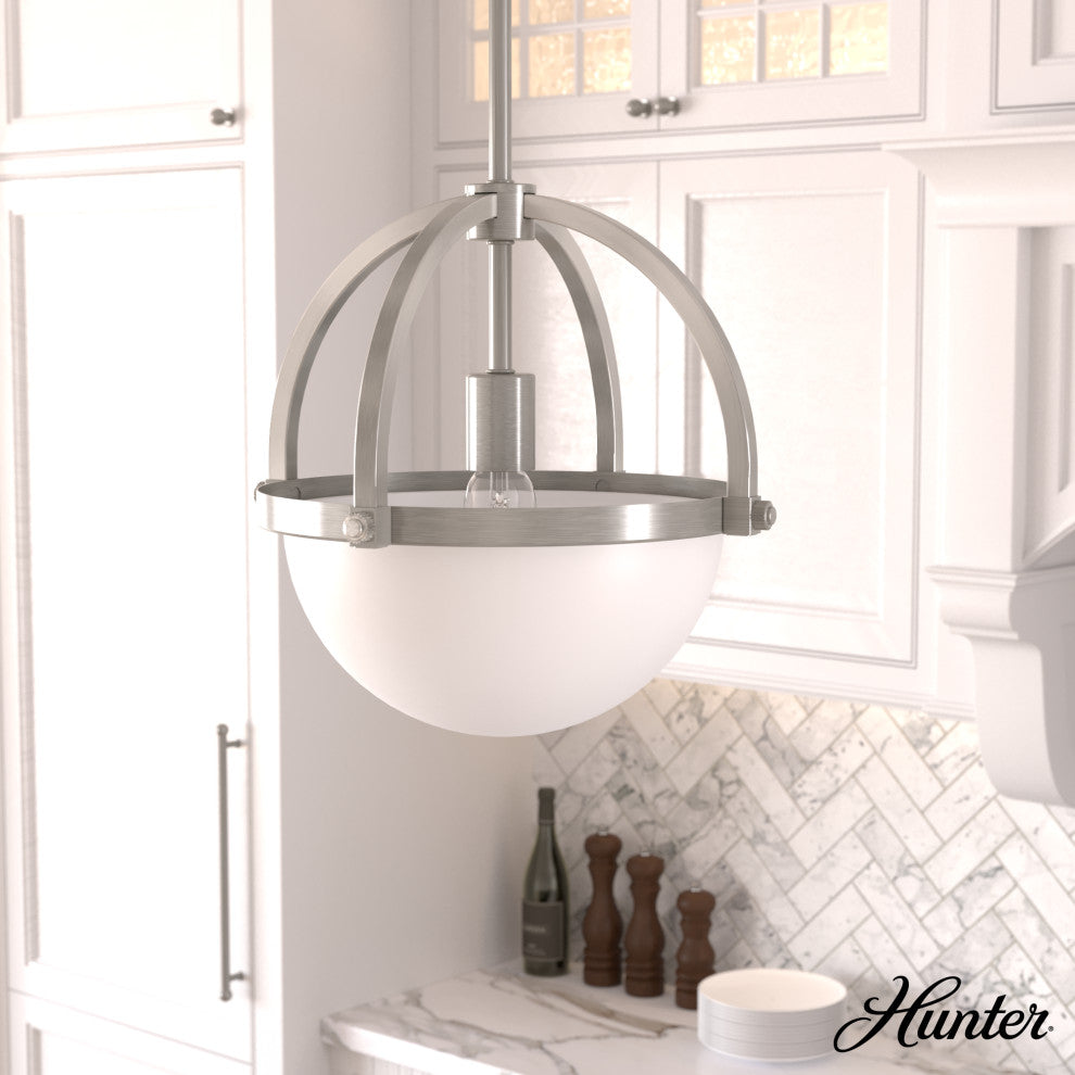 Wedgefield Brushed Nickel 1 Light Pendant Ceiling Light Fixture