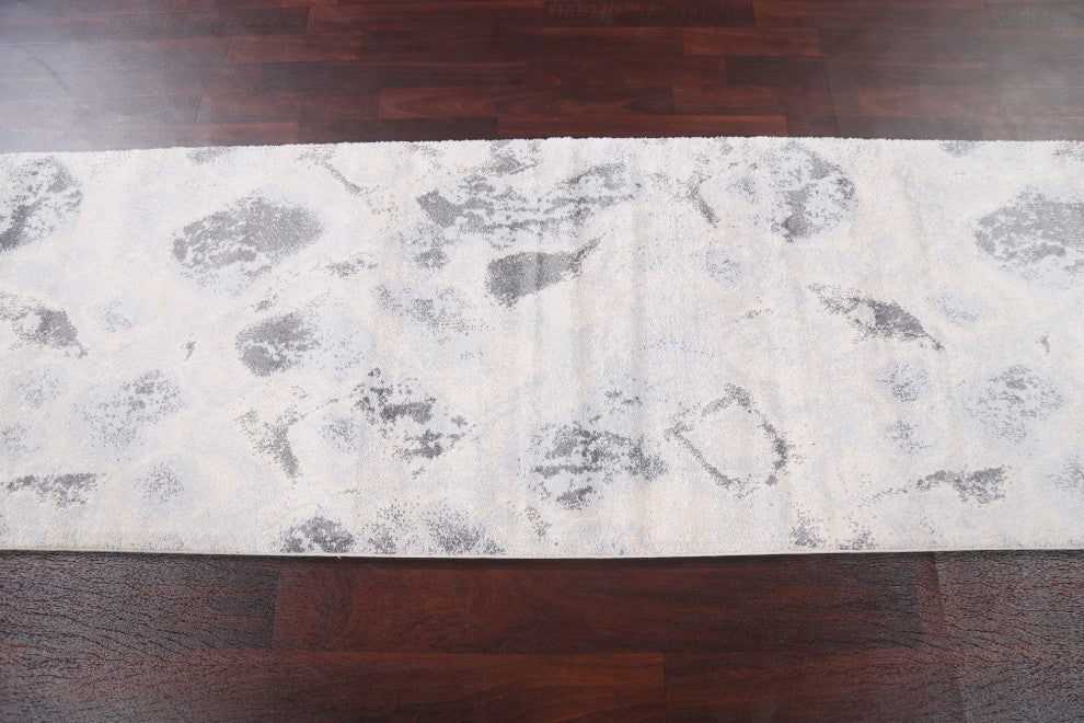 Turkish Abstract Transitional Oriental Rug Contemporary Carpet 3x8