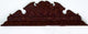 Ornate Embossed Baroque Iron Wall Plaque, Outdoor Antique Over Door Metal