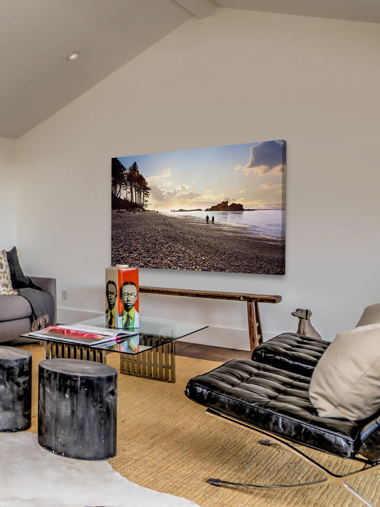 "Sunset Beach Walk" Print on Canvas by Sylvia Cook