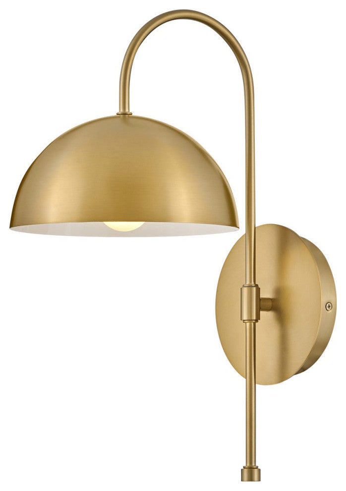 Lark Lou 17" Single Wall Sconce, Lacquered Brass