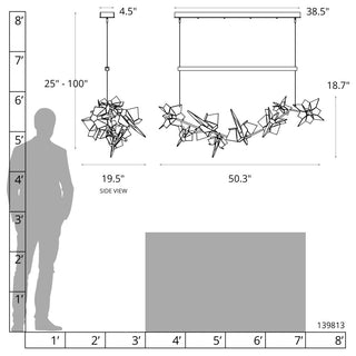 Belladonna LED Pendant, Black With Natural Iron Accent