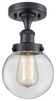 Innovations Lighting 916-1C-BK-G202-6-LED Beacon 1 Light 6" Semi-Flush Mount