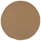 Oriental Weavers Karavia Tan/Light Tan Geometric Indoor/Outdoor Rug 7'10" RND