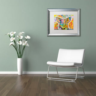 Dean Russo 'The Pig' Art, Silver Frame, White Mat, 14x11