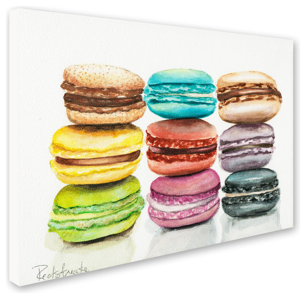 Jennifer Redstreake '9 Macarons' Canvas Art, 18x24