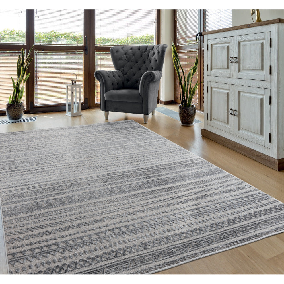 United Weavers Cascades Yamsay Grey Area Rug 7'10" x 10'6