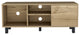 Rome TV Stand For TVs up to 43" with 3 Open Shelves and 1 Cabinet, Light Oak