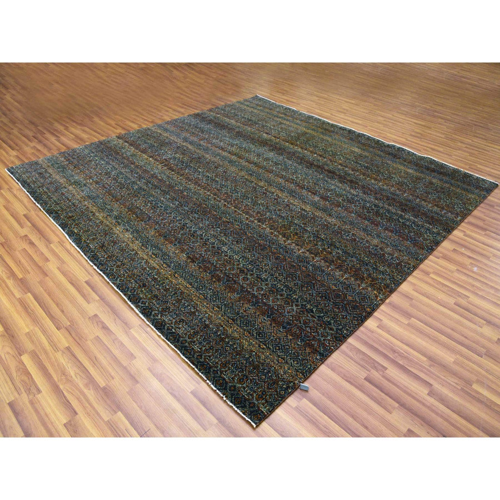 Rust Brown, Hand Knotted, Kohinoor Herat Design Wool Square Rug, 10'x10'