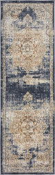 Unique Loom Dark Blue Chateau Roosevelt 2' 2 x 6' 7 Runner Rug