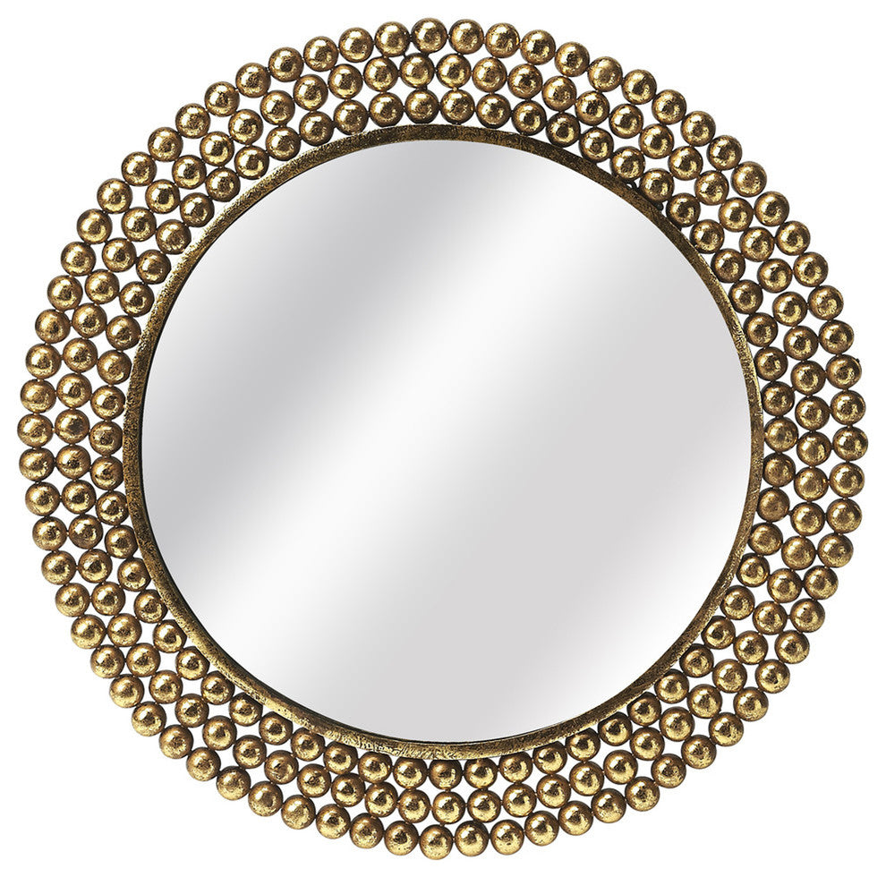Butler Tiny Bubbles Antique Gold Mirror
