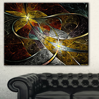 "Symmetrical Fractal Flower" Digital Canvas Print, 32"x16"