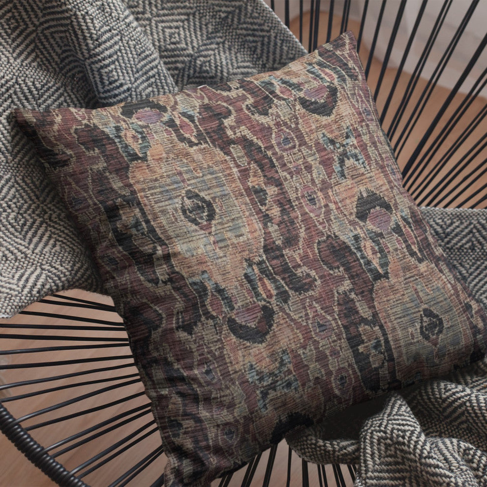 Bear Valley Red Luxury Throw Pillow, 12"x20"