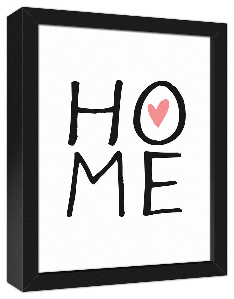 Home 11x14 Black Framed Canvas