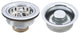 Two Wing Nut Style Large Kitchen Basket Strainer, Oil Rubbed Bronze, Polished Ch