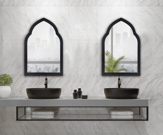 Eileen Framed Arch Mirror, Black 20x30