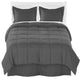 Comforter, Sheet, and Bed Skirt, Gray, White, Gray, Split Queen