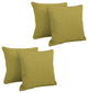 18" Double-Corded Solid Outdoor Square Throw Pillows, Set of 4, Avocado
