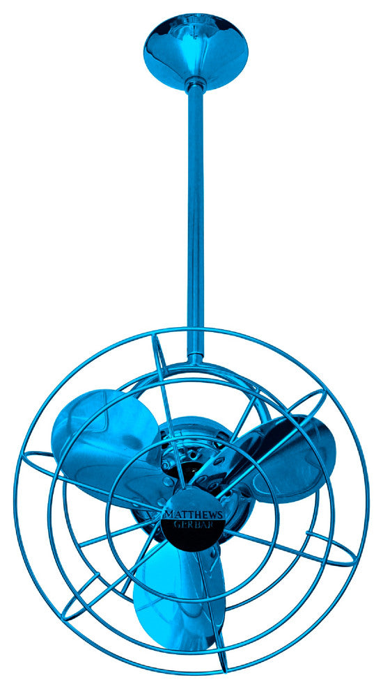 Bianca Direcional 13" Directional Ceiling Fan, Light Blue