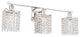 Chrome Finish And Clear Crystals 3-Light Wall Sconce
