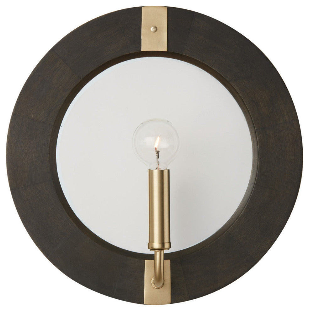 Capital Lighting 647311 Finn 12" Tall Wall Sconce - White Wash / Matte Brass