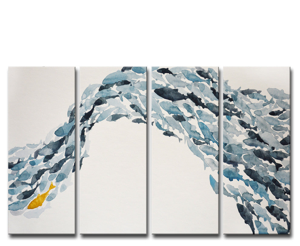 Ready2Hangart 'Goldfish' By Norman Wyatt Jr. 4-Piece Wrapped Canvas Art Set