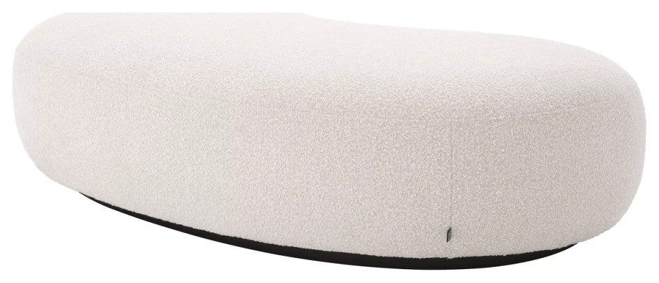 Boucle Cream Curve Bench | Eichholtz Bjorn