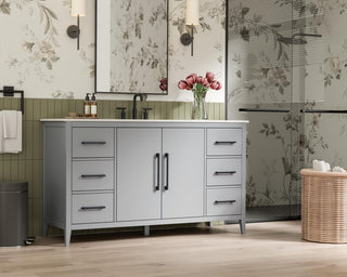 Home Living 60" Single Bathroom Vanity, Grey