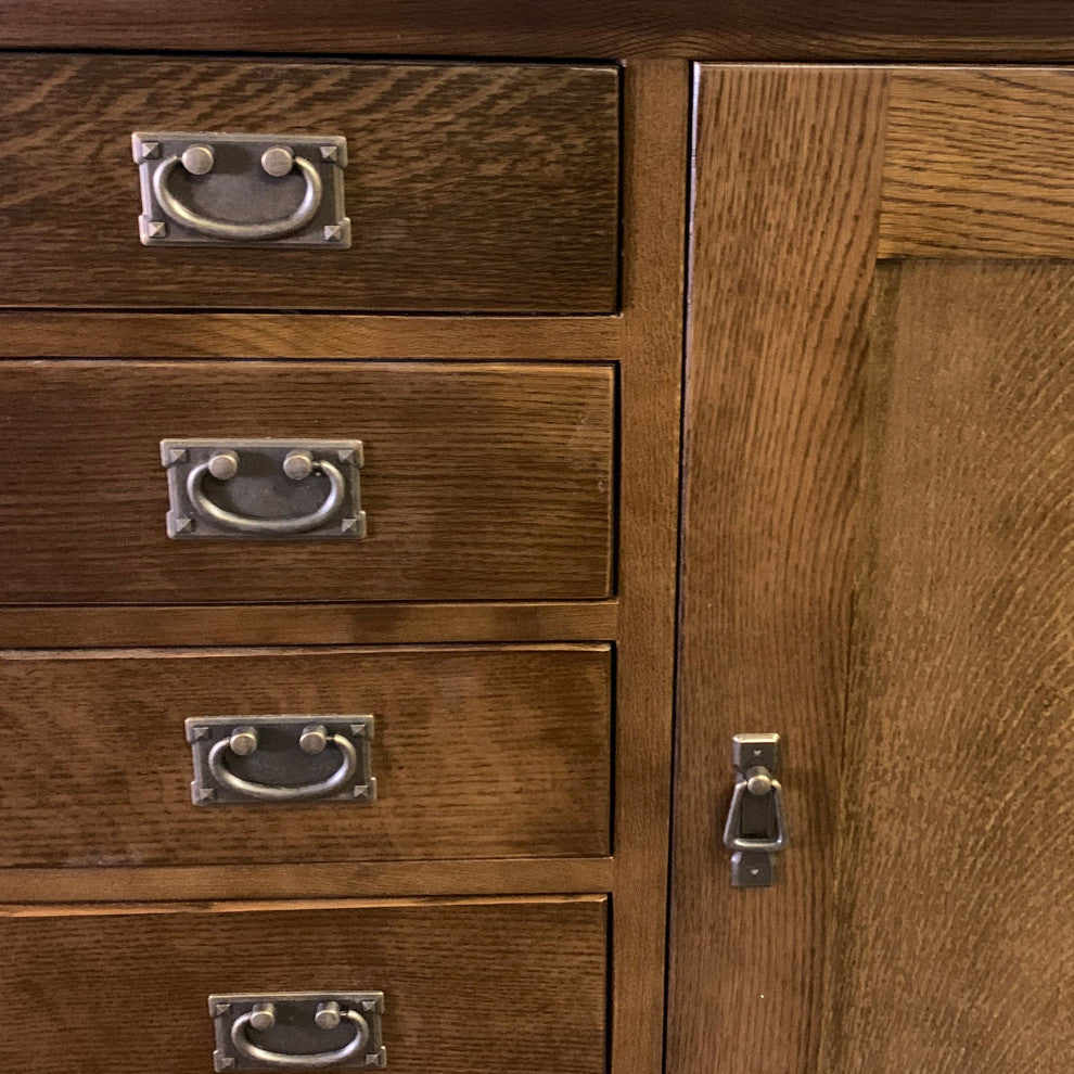 Mission 7 Drawer Sideboard with 2 Doors, Walnut (AW)
