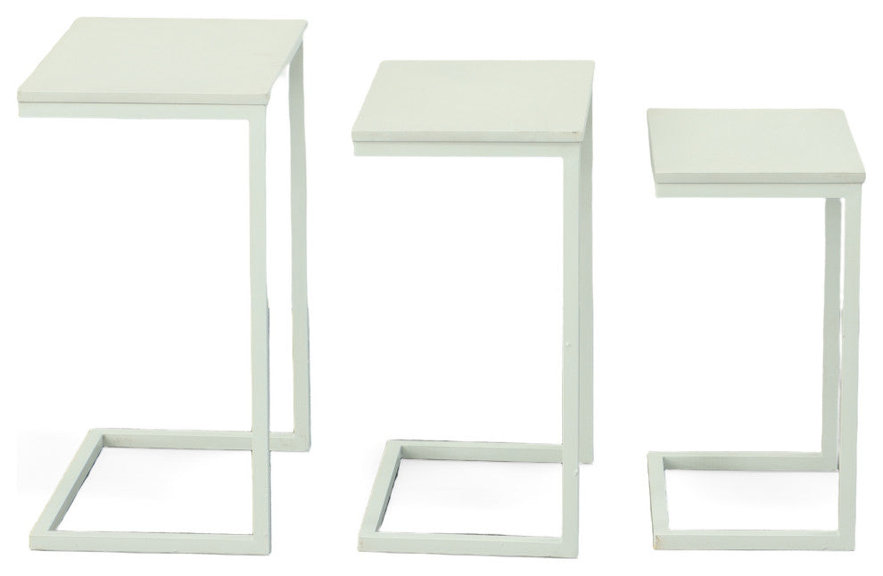 Easton Nesting Table Set, White