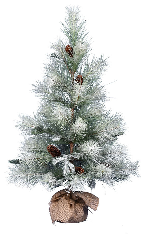 Vickerman D192330 36" Frosted Ansell Pine Artificial Christmas Tree, Unlit