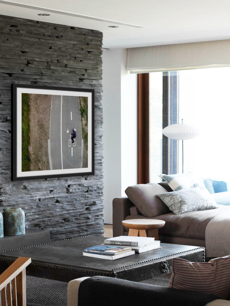 "Bicycle Lane" Framed Print by Karolis Janulis