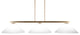 Atlas 3-Light Bar, New Age Brass/White Marble