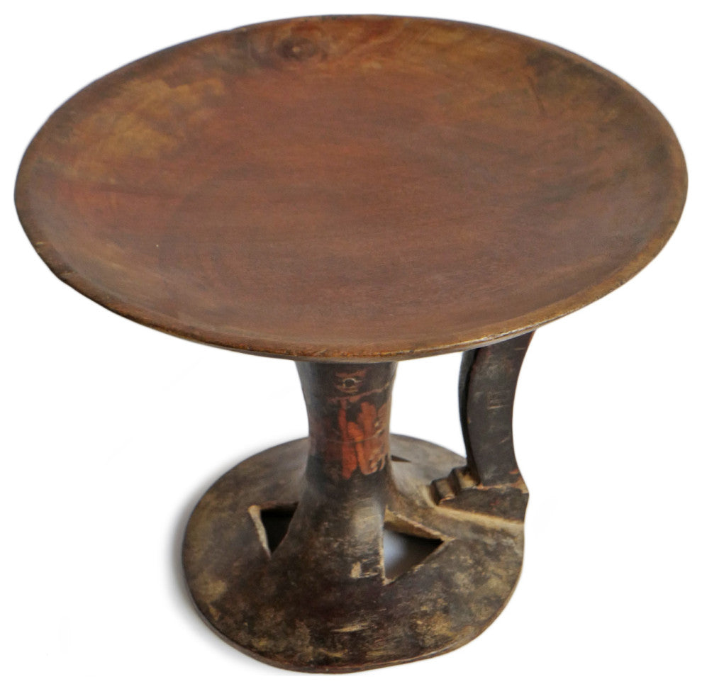 Consigned Naga Serving Bowl Stool