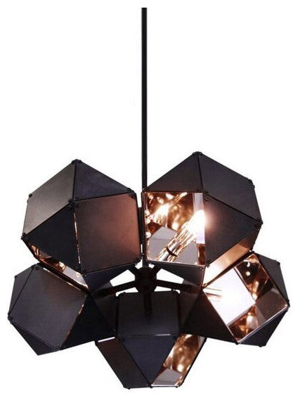 MIRODEMIÂ® Gars White/Black Pendant Lighting for Kitchen, Black/Golden, 5 Heads