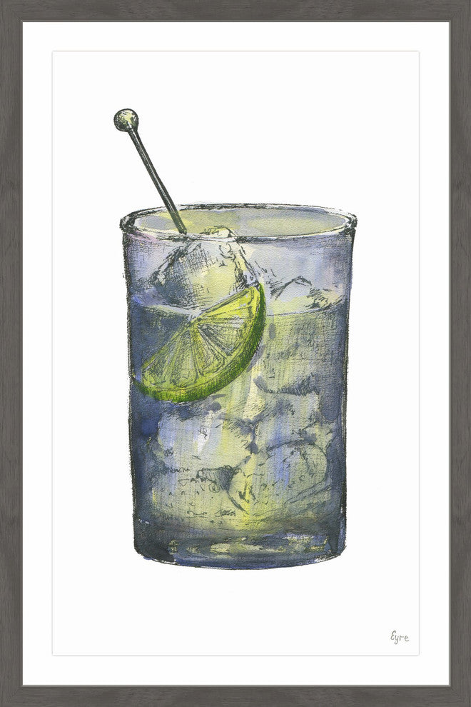 "Lime Sensation" Framed Painting Print, 12"x18"