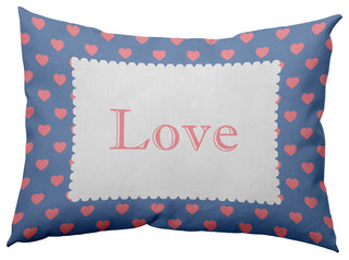 Love Decorative Throw Pillow, Cornflower, 14"x20"